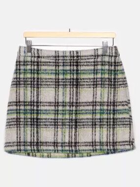 Primark Plaid Mini Skirt in Gray, Green and Blue